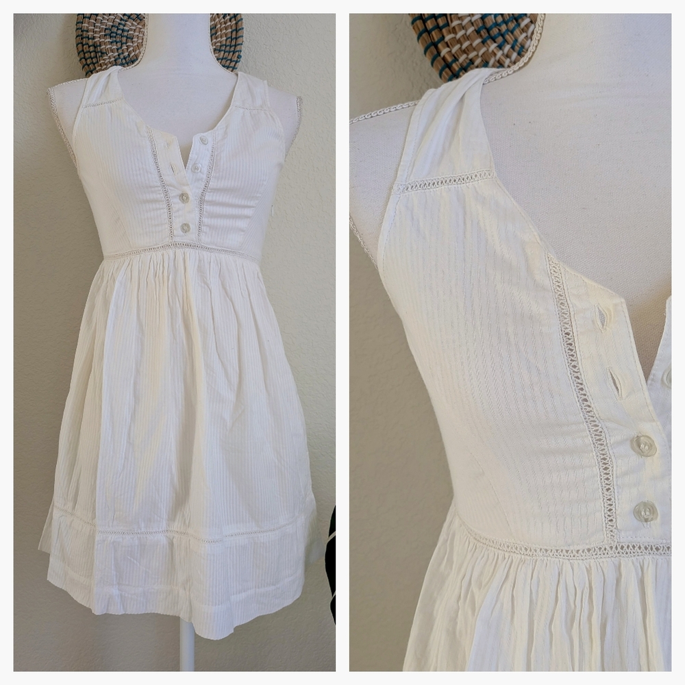 Pins & Needles White Eyelet A-Line Mini Dress XS